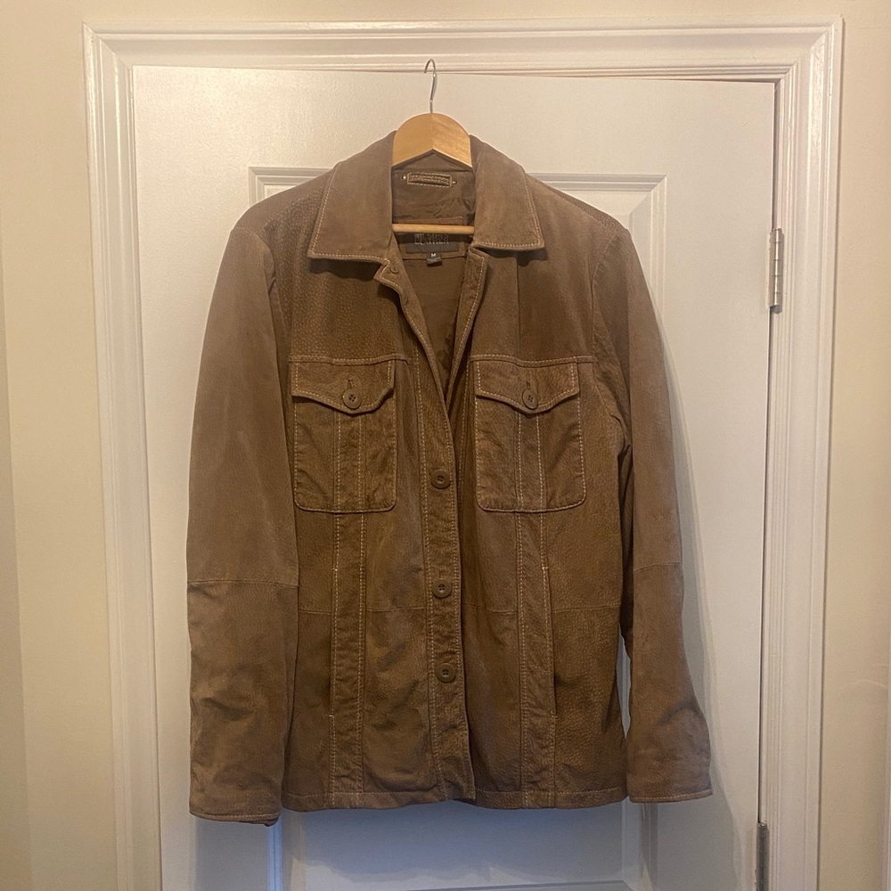 Wilsons Leather Tan Suede Shirt Jacket